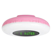 Load image into Gallery viewer, HANNLOMAX HX-162CR AM/FM PLL Radio with Alarm Clock, RGB Mood Light (7 Colors) and Dynamic Mode, 1&quot; LED Display with dimmer Function, AC Operation only (Pink)
