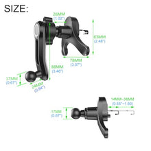 Load image into Gallery viewer, OCEANLOVE Universal Air Vent Clip Replacement for Car Phone Holder and 360°Swing Arm Extension Rod Accessories, with Diameter 0.67 in 17 mm Joint Ball for Most Car Phone Mount
