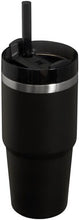 Load image into Gallery viewer, Stanley Quencher H2.0 FlowState Stainless Steel Vacuum Insulated Tumbler with Lid and Straw for Water, Iced Tea or Coffee, Smoothie and More, Black 2.0, 14oz
