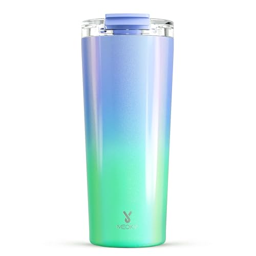 Meoky 24 oz Travel Coffee Mug with Leak-proof Lid, Stainless Steel Insulated Coffee Tumbler, Keeps Hot for 8 Hours or Cold for 24 Hours, Fits in Car Cup Holder (Fairyland)