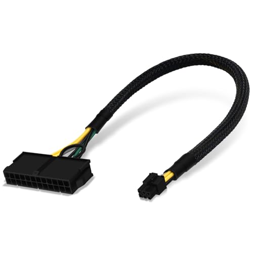 COMeap 24 Pin to 6 Pin ATX PSU Power Adapter Cable for Dell Motherboard with 6 Pin Port 13.3-inch(34cm)