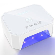 Load image into Gallery viewer, Lavinda 54W Corded UV LED Nail Lamp for Gel Nails - Plug-in Professional Nail Dryer with Fast Curing, 4 Timers, Touch Screen, Compatible with All Gel Polishes (White)
