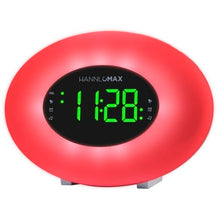 Load image into Gallery viewer, HANNLOMAX HX-162CR AM/FM PLL Radio with Alarm Clock, RGB Mood Light (7 Colors) and Dynamic Mode, 1&quot; LED Display with dimmer Function, AC Operation only (Pink)
