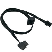 Load image into Gallery viewer, COMeap (2-Pack) SATA Power Cable for Lenovo Motherboard, ATX Mini 4 Pin to 2X Right-Angle SATA Hard Drive HDD Adapter 17.7-inch(45cm)
