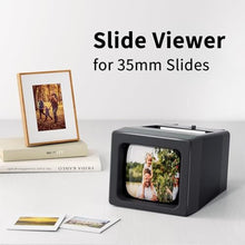 Load image into Gallery viewer, 35mm Slide Viewer, 2X Magnification Slide Viewer for Viewing 35mm Slides, Slide Projector for Old Slides (2AAA Batteries Included), black_484
