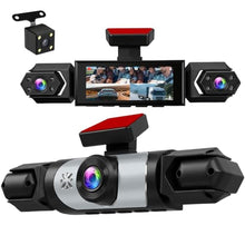 Load image into Gallery viewer, 4-Channel Dash Camera FHD 1080P+480P3 Car Dash Cam, Support 64GB Max, Black_1
