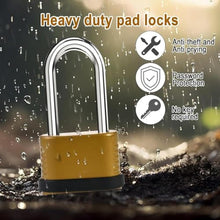 Load image into Gallery viewer, 4 Digit Heavy Duty Combination Lock - 105mm Long Shackle (1pcs, Golden), zincalloy_607
