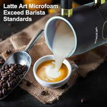 Load image into Gallery viewer, 4 In 1 Digital Milk Frother and Real-Time Temperature Control, BLACKANDGOLD_701
