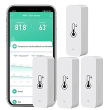 Load image into Gallery viewer, 4-Pack WiFi Temperature Humidity Sensor: Wireless Temperature Humidity Monitor with App Alert, Free Data Storage Export, Smart Indoor Thermometer Hygrometer Compatible with Alexa Google Assistant_1
