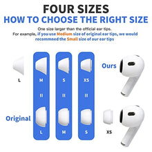 Load image into Gallery viewer, 4 Pairs Ear Tips for AirPods Pro 1 &amp; 2 [Relief Pain] [Fit in Case] Noise Cancellation Add Grip Sport Earbuds Extra Small/Small/Medium/Large (Mix Sizes), White_8176
