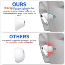 Load image into Gallery viewer, 4 Pairs Ear Tips for AirPods Pro 1 &amp; 2 [Relief Pain] [Fit in Case] Noise Cancellation Add Grip Sport Earbuds Extra Small/Small/Medium/Large (Mix Sizes), White_8178
