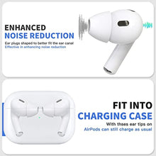 Load image into Gallery viewer, 4 Pairs Ear Tips for AirPods Pro 1 &amp; 2 [Relief Pain] [Fit in Case] Noise Cancellation Add Grip Sport Earbuds Extra Small/Small/Medium/Large (Mix Sizes), White_8179
