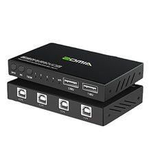 Load image into Gallery viewer, 4 Ports KVM Switch Distributor, DNF Keyboard Mouse Synchronizer, USB Shared Display Synchronization Controller, OneColor_2120
