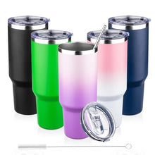 Load image into Gallery viewer, 40 oz Tumbler with Lids and Straws Double Wall Vacuum Insulated Tumbler Cup,Stainless Steel Leak-proof Thermal Tumbler Powder Coated Travel Coffee Mug for Cold and Hot Drinks,Gardient Purple, GardientPurple_1

