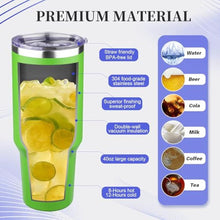 Load image into Gallery viewer, 40 oz Tumbler with Lids and Straws Double Wall Vacuum Insulated Tumbler Cup,Stainless Steel Leak-proof Thermal Tumbler Powder Coated Travel Coffee Mug for Cold and Hot Drinks,Avocado Green, AvocadoGreen_5129
