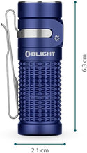 Load image into Gallery viewer, OLIGHT Baton4 Rechargeable EDC Flashlight, LED Pocket Flashlight 1300 Lumens with Magnetic Charging Cable, Small Powerful Bright Flashlight for Home, Camping, and Emergencies (Regal Blue)
