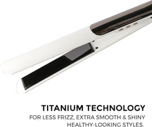 Load image into Gallery viewer, Ultra Thin Titanium Flat Iron Hair Straightener, 1 Inch Double Side Fast Heating Hot Tools for Straightening or Curling, Dual Voltage Real-Time Temperature, White
