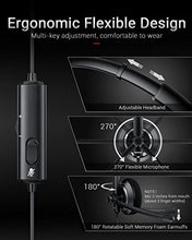 Load image into Gallery viewer, awatrue Wired Headset with Microphone for PC Laptop - 3.5mm Jack On Ear Headphones with Noise Cancelling Microphone for Boom Skype Webinars, in-line Control,Comfortable
