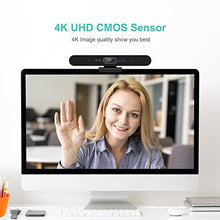 Load image into Gallery viewer, RayBit 4K Pro Audio and Video Conference Room Camera with Remote Control for Windows TV, AI-Powered HD Webcam with Microphone &amp; Speaker for Desktop Computer/PC/Monitor/Laptop/Teams/Zoom/Skype
