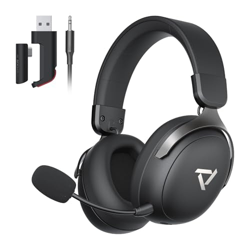 PRISMXR Wireless Gaming Headset Compatible with PS5/4, PC, Quest 3S/3/2, up to 80-hr Battery, 2.4Ghz USB Gaming Headphones with Bluetooth, 7.1 Virtual Surround Sound – Vega Q1