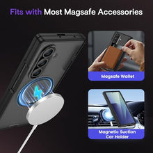 Load image into Gallery viewer, Maxdara for Z Fold 7 Case [Compatible with Magsafe], Hinge Protection and Built-in Screen Protector Magnet Magnetic Translucent Cover for Samsung Galaxy Z Fold 7 (Black)
