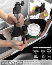 Load image into Gallery viewer, Wukanleng Car Cup Holder Tablet Mount, Tablet Holder for Car Bottle with Stabilize Metal Telescopic Arm for Car SUV Truck Hand Free Compatible with iPad Pro 12.9 Air Mini, Galaxy Z, 4-13" Devices
