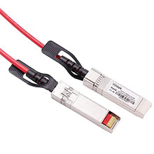 Load image into Gallery viewer, [Red Colored] 0.5m 10G SFP+ DAC Twinax Cable, 10Gbase-CU SFP+ Copper Cable, Compatible for Cisco SFP-H10GB-CU0.5M, Ubiquiti, Mellanox, Mikrotik, Netgear, Supermicro
