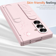 Load image into Gallery viewer, YQODSZ Wrist Strap for Samsung Galaxy Z Fold 7 Case, Finger Strap Full-Body Case with Kickstand Hinge Protection HD Screen Protector Raised Edge Protection Anti-Scratch Stand Cover for Z Fold 7 Pink
