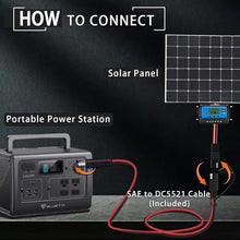 Load image into Gallery viewer, COMeap SAE to DC Adapter for Jackery Solar Panel, 3FT SAE Plug to DC5521 Male Connector Cable with DC 8/6.5/5.5/4.0/3.5(mm) for Solar Generator 14AWG
