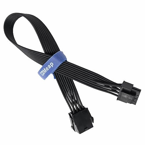 COMeap (2-Pack CPU 8 Pin Extension Cable?CPU 8-Pin Female to 8 (4+4) Pin Male EPS 12V Extension for Motherboard (Not PCIe VGA) 13-inch(34cm)