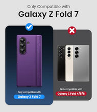 Load image into Gallery viewer, BXYJY for Samsung Galaxy Z Fold 7 Slim Case with Stand, Glass Screen Protector, Full Hinge Protection, Thin &amp; Rugged, Shockproof Protective Phone Case Cover for Samsung Galaxy Z Fold7 2025, Purple
