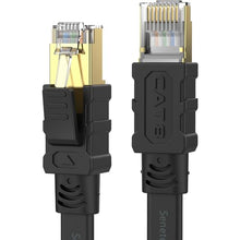 Load image into Gallery viewer, Senetem Cat 8 Ethernet Cable 50FT, High Speed 40Gbps 2000Mhz Flat Internet Network Patch Cord, RJ45 Shielded Outdoor&amp;Indoor LAN Cable, Compatible for Gaming, PC, PS5/4/3, Xbox, Modem, Router
