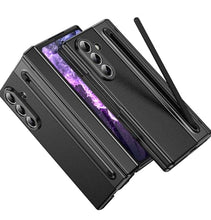 Load image into Gallery viewer, Hovisi for Samsung Galaxy Z Fold 7 Case with [S Pen] [with Hinge Protective &amp; Screen Protector] Leather Back Case, Protective Phone Case for Samsung Galaxy Z Fold 7 5G Phone Case with S Pen Black
