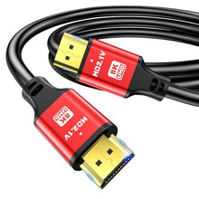 Load image into Gallery viewer, jojobnj HDMI Cable 15ft, 48Gbps 8K@60Hz 4K@120Hz, HDCP 2.2 &amp; 2.3, DTS:X, HDR 10 Compatible with Roku TV/eARC/3D/PS5/HDTV/Laptop/Blu-ray High Speed HDMI Cable(Red)

