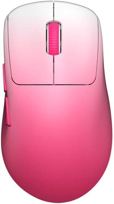 WAIZOWL OGM Pro V2 Wireless Gaming Mouse, Bluetooth 2.4GHZ Mouse Up to 30,000DPI and 8K Polling Rate Featuring PAW3950 and Low Latency for Office and Game ((with 8K USB Receiver) Pink)