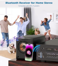 Load image into Gallery viewer, Bluetooth Adapter for Airplane Headphones, KAIY Bluetooth Transmitter Receiver, Wireless Audio Transmitter for TV/PC, AUX Car Adapter for Handsfree Call Music, Music Audio Receiver for Home Stereo
