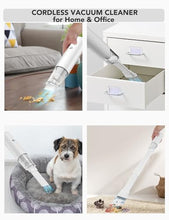 Load image into Gallery viewer, odfit Cordless Handheld Vacuum Cleaner Kit for Home, Office, Car, 7500mAh Rechargeble Battery, 12000PA Powerful Brushless Motor, 32min Runtime, 15pcs Nozzles, Additional Mini Mop &amp; Hair Cleaner
