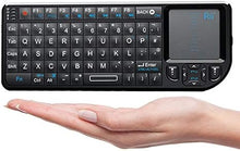 Load image into Gallery viewer, Rii 2.4G Mini Wireless Keyboard with Touchpad,Laser Pointer with Remote Control,Backlit Portable Keyboard Controller with USB Receiver for Windows/Mac/Android/PC/Tablets/TV/Xbox/PS3. V3-Black
