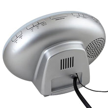 Load image into Gallery viewer, HANNLOMAX HX-162CR AM/FM PLL Radio with Alarm Clock, RGB Mood Light (7 Colors) and Dynamic Mode, 1&quot; LED Display with dimmer Function, AC Operation only (Silver)
