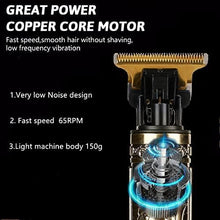 Load image into Gallery viewer, Hair Clippers for Men, Cordless Beard Trimmer Shaver Rechargeable T Blade Hair Trimmer Approaching Zero Grapped Hair Cutting Grooming Kit
