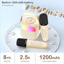 Load image into Gallery viewer, HWWR Karaoke Machine for Kids, Birthday Gifts for Girls, Toys for 4, 5, 6, 7, 8, 9, 10, 12 Year Old, Mini Portable Bluetooth Speaker with 2 Microphones, Teens Gifts Singing Machine for Home Party
