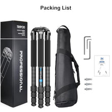 Load image into Gallery viewer, Carbon Fiber Camera Tripod Portable Travel Bowl Tripod Heavy Duty Camera Video Tripod WEYLLAN NX7 10 Layers Carbon Fiber 32.5mm Leg, Compatible with Ball Head &amp; Fluid Head for DSLR Camera, Camcorder
