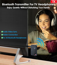 Load image into Gallery viewer, Airplane Bluetooth Adapter for AirPods Headphones, Bluetooth Transmitter for TV/PC/Gym, 3.5mm Audio Receiver for Home Stereo/Old Speaker/Car Handsfree Call, KAIY Wireless Transmitter Receiver 2 in 1
