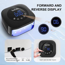 Load image into Gallery viewer, UV Light for Nails, Lavinda UV Nail Lamp 54W Rechargeable Nail Dryer Gel Polish Light with Large Touch Display, Professional Fast Curing Lamp with 4 Timer Setting Auto Sensor for Salon &amp; Home
