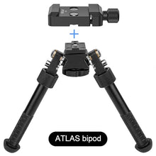 Load image into Gallery viewer, Bipod Arca Mount, ARCA Rail Bipod Adapter Support Atlas NC Bipod and Harris Style, Clamp Compatible Arca Swiss Rails and Quick Release Plates, WEYLLAN AB45 for Tripod Ball Heads
