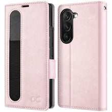 Load image into Gallery viewer, OCASE Compatible with Samsung Galaxy Z Fold7 Wallet Case with S Pen Holder, PU Leather Flip Folio Phone Cover with Card Slots, RFID Blocking, Kickstand &amp; Wrist Strap for Z Fold 7 2025, Pink
