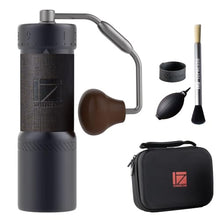 Load image into Gallery viewer, 1Zpresso J-Ultra Manual Coffee Grinder Iron Gray, Conical Burr, Foldable Handle, Magnet Catch Cup Capacity 40g, Numerical Adjustable Finely Setting, Faster Grinding Efficiency ideal for Espresso

