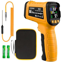 Load image into Gallery viewer, 50:1 Infrared Thermometer -58F to 1796F, Laser Temp Gun with Thermocouple Probe for Pizza Oven, HVAC, BBQ, High Temp Gun with Humidity Sensor, Accurate for Home and Industrial Use
