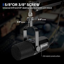 Load image into Gallery viewer, FDUCE Dynamic Microphone, XLR/USB Podcast Recording PC Microphone for Vocal Voice-Over Streaming, Studio Metal Mic with Mute, Headphone Jack, Monitoring Volume Control, with Boom Arm (SL40+)
