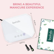 Load image into Gallery viewer, Lavinda 54W Corded UV LED Nail Lamp for Gel Nails - Plug-in Professional Nail Dryer with Fast Curing, 4 Timers, Touch Screen, Compatible with All Gel Polishes (White)
